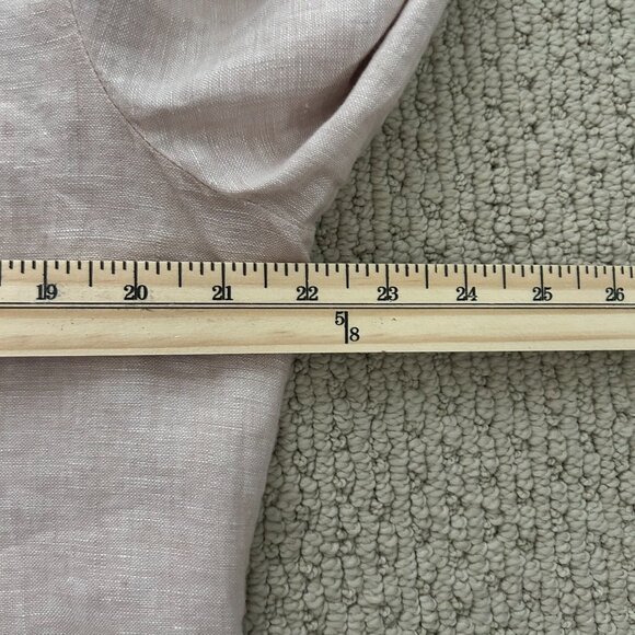 JNY Jone New York Jacket 100% Linen Pink Cropped Trucker SZL Lightweight Boho - Picture 7 of 8